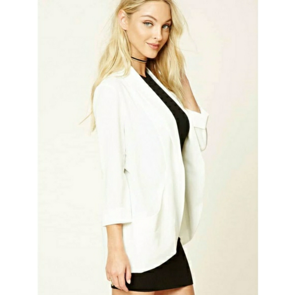 Forever 21 Open-Front Crepe Blazer - Picture 3 of 9